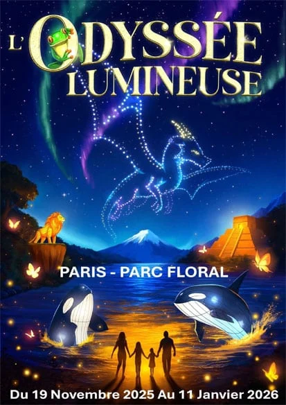 灯光艺术与自然奇观融合——L'Odyssée Lumineuse：1000灯笼点亮巴黎花卉公园夜空